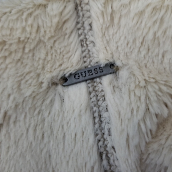 GUESS | plush lined vegan suede waterfall vest - Picture 5 of 7